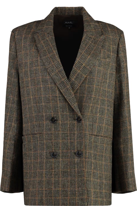 A.P.C. Coats & Jackets for Women A.P.C. Lucy Prince Of Wales Checked Jacket