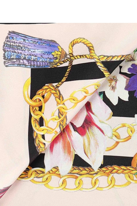 Scarves & Wraps for Women Dolce & Gabbana Flower Print Silk Twill Scarf