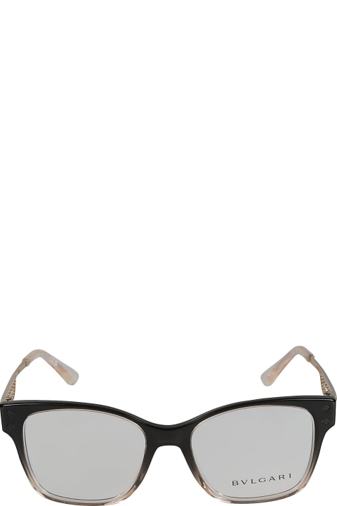 Perforated Temple Clear Lens Glasses