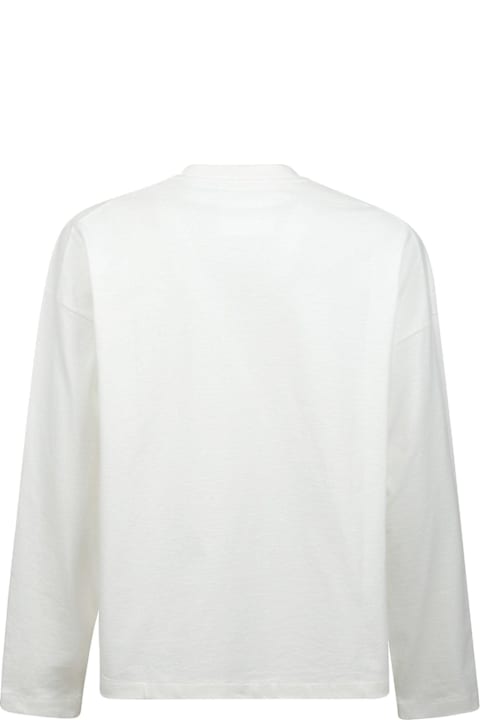 Jil Sander Topwear for Men Jil Sander Logo Printed Long Sleeved T-shirt