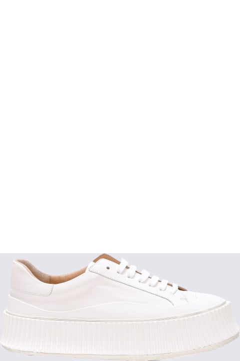 Wedges for Women Jil Sander White Leather Sneakers