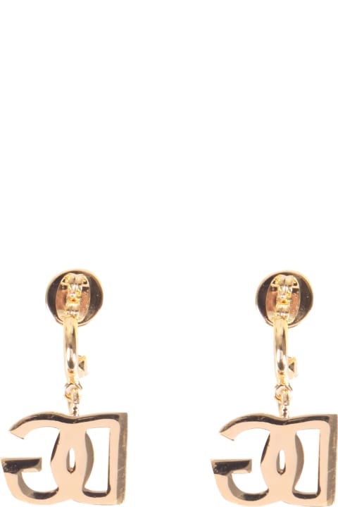 Dolce & Gabbana for Women Dolce & Gabbana Dg Logo Earrings With Rhinestones