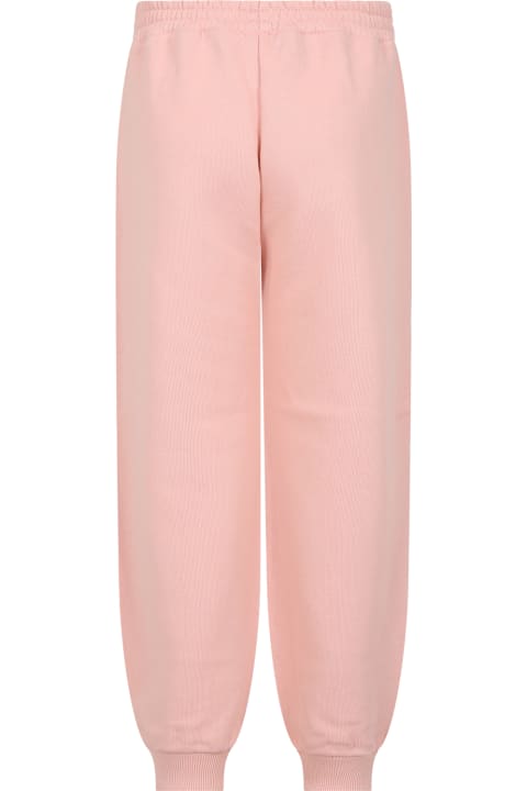 Bottoms for Girls Gucci Pink Trousers For Girl With Double G