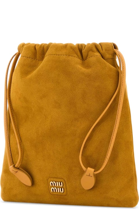 Miu Miu Bags for Women Miu Miu Mustard Velvet Pouch