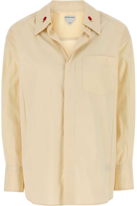 Bottega Veneta for Women Bottega Veneta Cream Cotton Blend Shirt