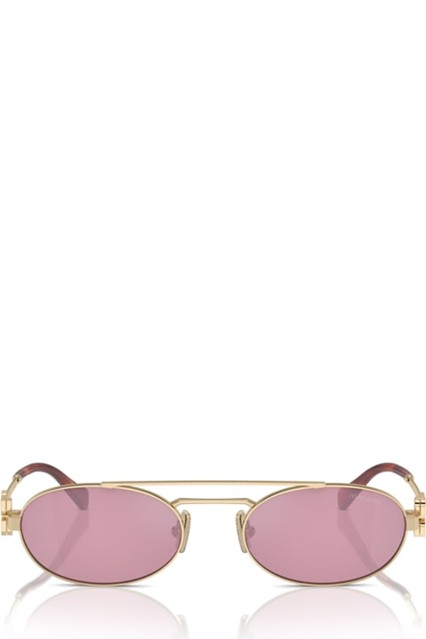 Accessories for Women Miu Miu Eyewear Mu 54zs Pale Gold Sunglasses