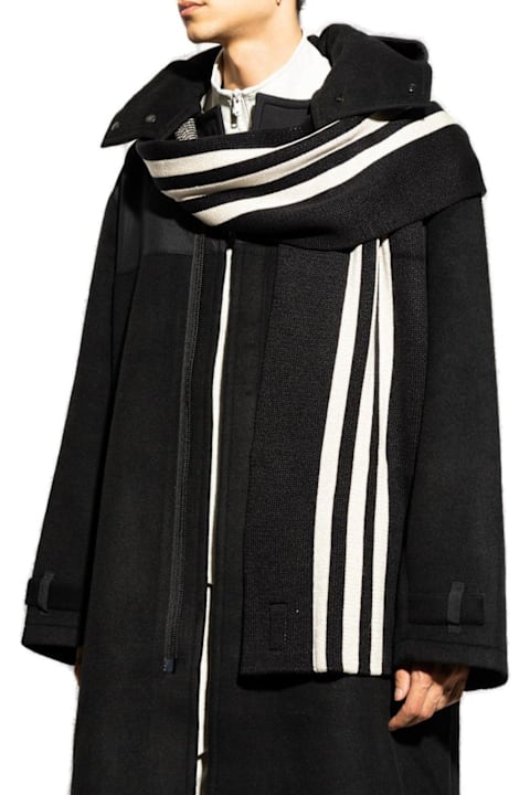 Y-3 أوشحة لـ القسم الرجالي Y-3 Striped Scarf