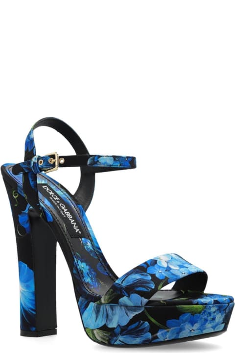 Dolce & Gabbana for Women Dolce & Gabbana Charmeuse Platform Sandals