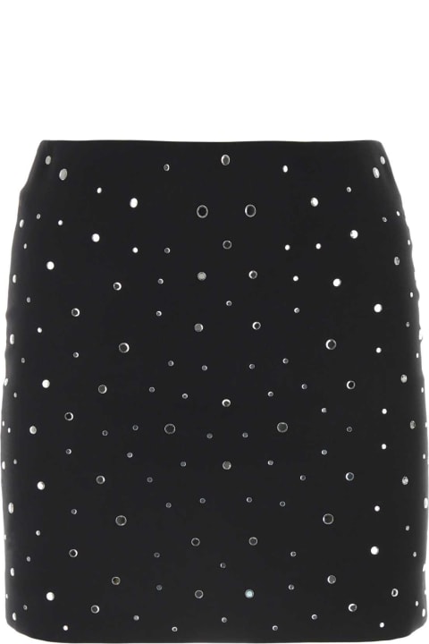 Clothing for Women Giuseppe di Morabito Black Stretch Cotton Blend Mini Skirt