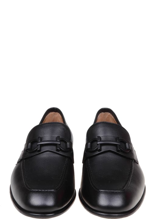 Ferragamo Shoes for Men Ferragamo Leather Loafers With Gancini Buckle