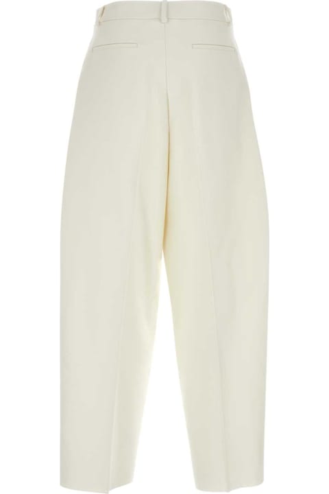 أدوات منزلية Valentino Garavani Ivory Wool Blend Pant