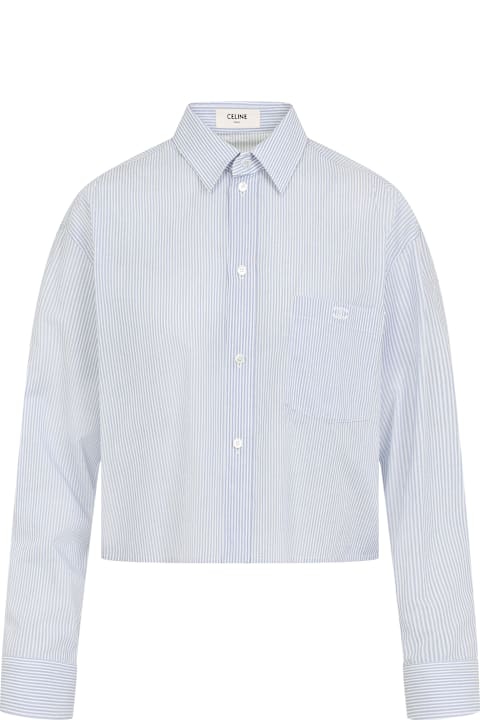 Celine for Women Celine Cropped Triomphe Cropped Shirt