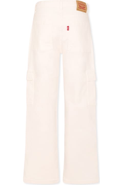 Levi's for Kids Levi's White Jeans For Girl With Logo