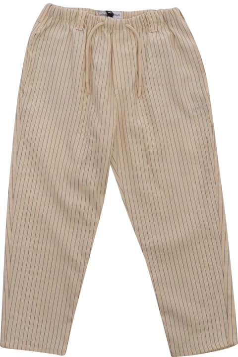 Emporio Armani Bottoms for Boys Emporio Armani Beige Trousers With Striped Pattern