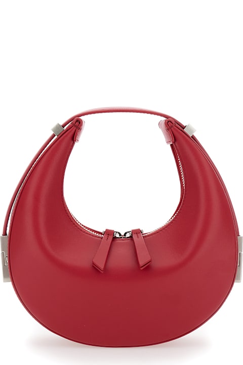 Bags for Women OSOI 'mini Toni' Red Shoulder Bag With Engraved Logo In Leather Woman