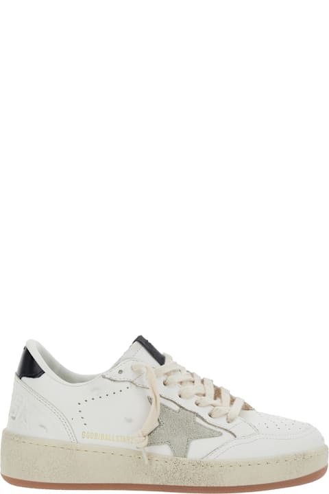 Golden Goose Ballstar 2 Leather Upper And Spur Suede Star Shiny Leather Heel