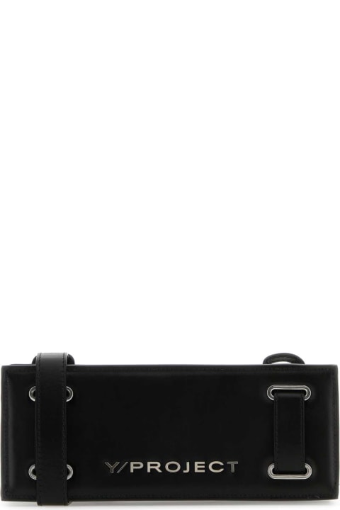 Y/Project Totes for Women Y/Project Black Leather Crossbody Bag