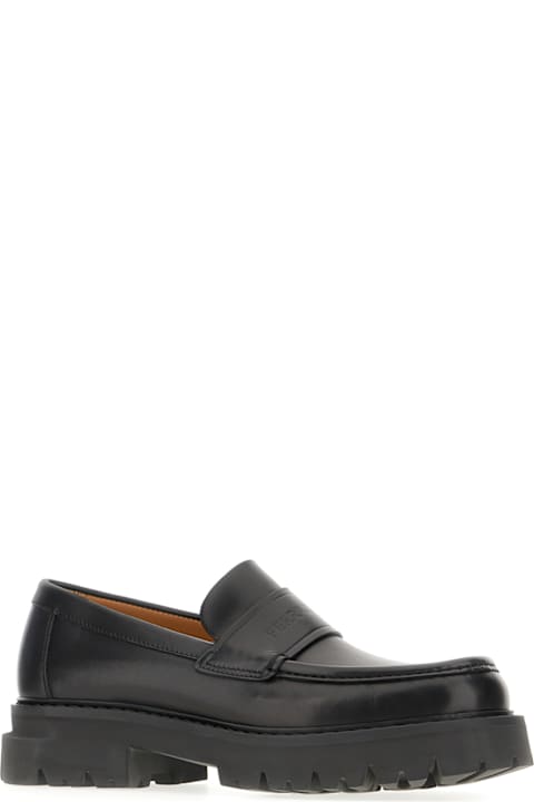 Ferragamo Loafers & Boat Shoes for Men Ferragamo Black Leather Loafers