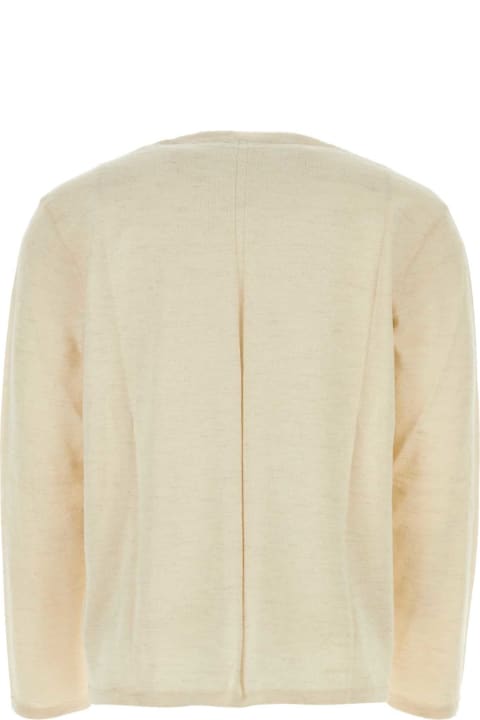 The Row Sweaters for Men The Row Ivory Llama Blend Ennio Sweater