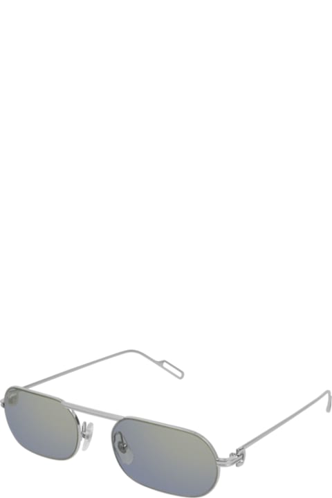 Cartier Eyewear Eyewear for Men Cartier Eyewear Ct0112s002 Silver Silver Blue