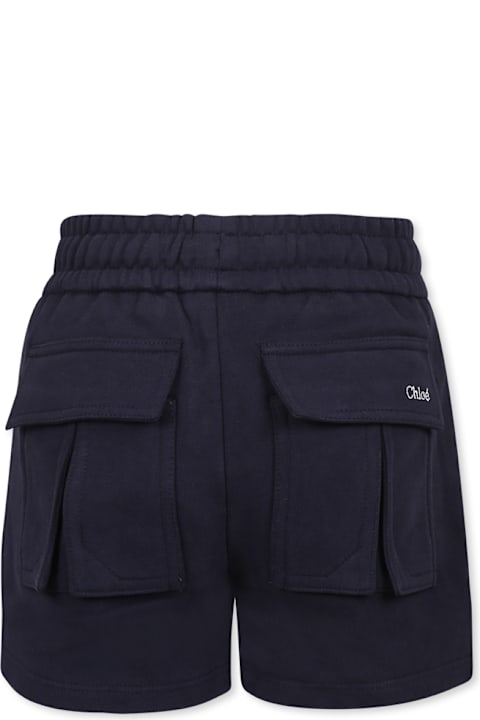 Homeware Chloé Blue Shorts For Girl With Logo