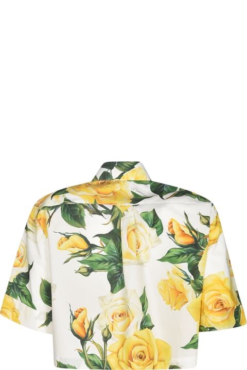 Topwear for Women Dolce & Gabbana Floral Cropped Shirt