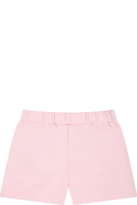Bottoms for Baby Boys Balmain Pink Shorts For Baby Girl With Silver Buttons