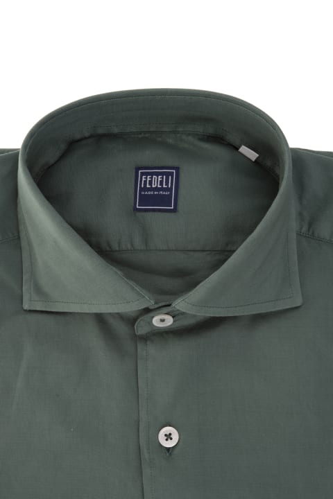 Fedeli for Men Fedeli Sean Shirt In Green Panamino