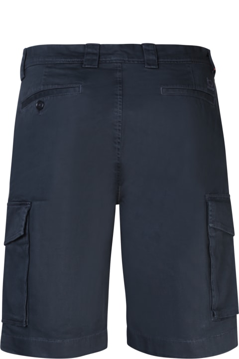 Woolrich Pants for Men Woolrich Blue Twill Cargo Bermuda Shorts Woolrich