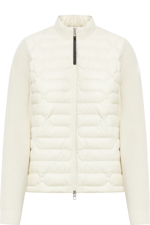 Moncler Coats & Jackets for Women Moncler Zip-up Knit Padded Cardigan
