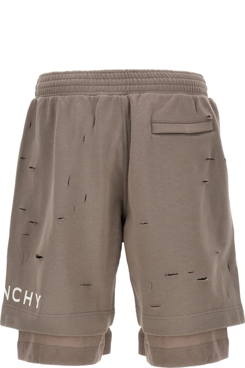 Givenchy Sale for Men Givenchy Destroyed Effect Bermuda Shorts