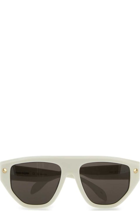 Alexander McQueen Accessories for Women Alexander McQueen Chalk Acetate Sunglasses