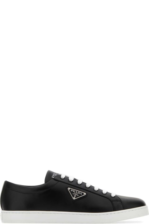 Homeware Prada Black Leather Sneakers
