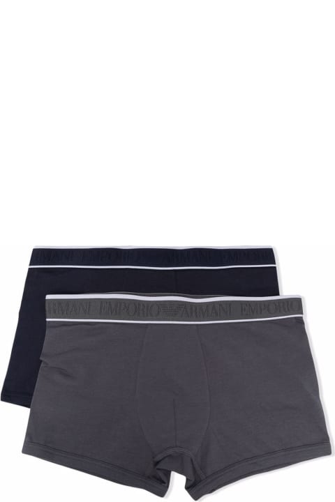 ボーイズ Emporio Armaniのアンダーウェア Emporio Armani Logo-waistband Boxer Briefs - Set Of 2