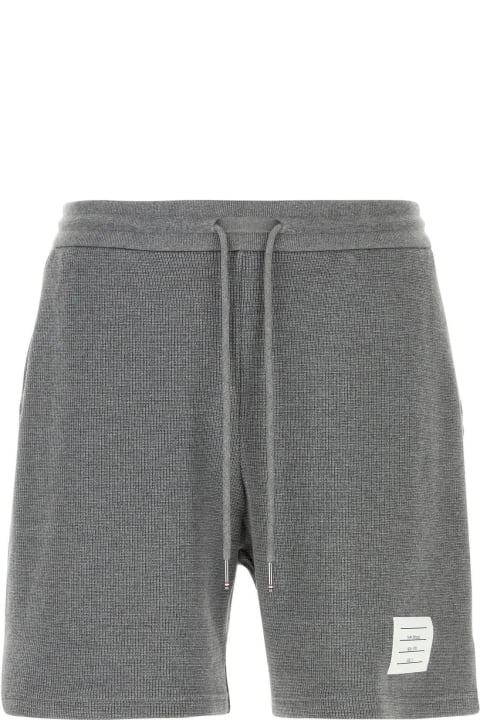 Thom Browne for Men Thom Browne Grey Cotton Bermuda Shorts