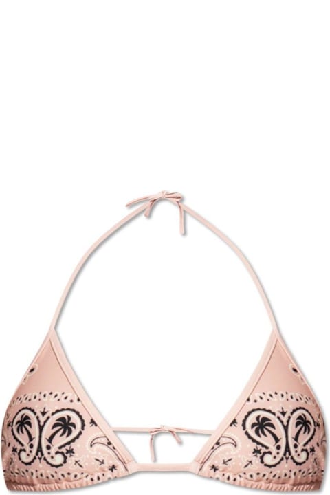 ウィメンズ 水着 Palm Angels Paisley-printed Halterneck Triangle Bikini Top
