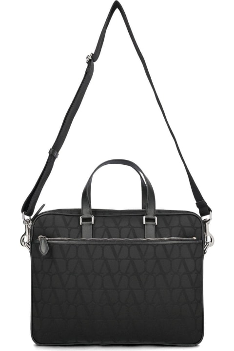Valentino Garavani Bags for Men Valentino Garavani Toile Iconographe Zip-up Briefcase