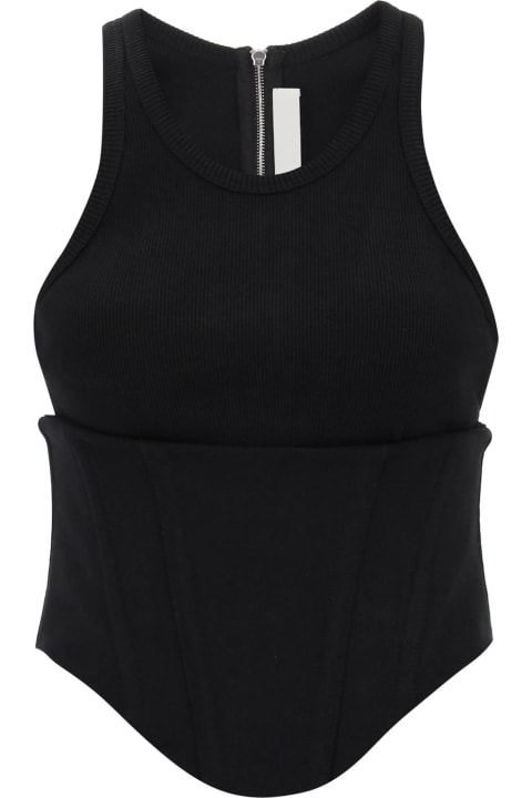 Dion Lee Topwear for Women Dion Lee Tank Top With Underbust Corset