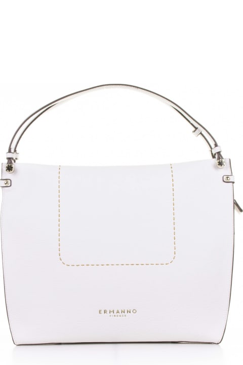 Ermanno Scervino Totes for Women Ermanno Scervino White Petra Shopping Bag In Leather