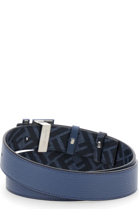 Fendi Belts for Men Fendi Reversible Denim Blue Belt