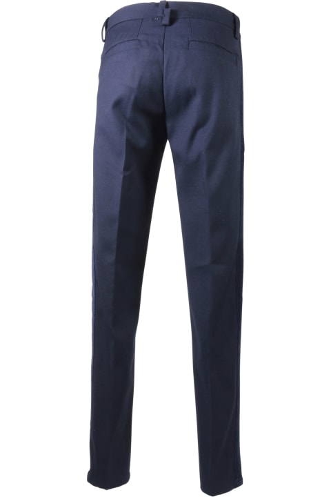 Billybandit Pantaloni Blu Navy Con Dettagli In Velluto