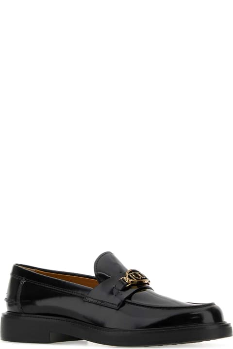 Tod's Flat Shoes for Women Tod's Black Leather Loafers