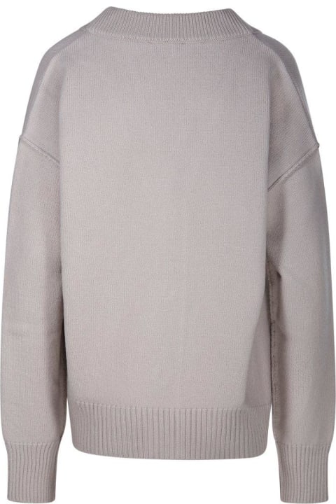 Ami Alexandre Mattiussi Sweaters for Men Ami Alexandre Mattiussi Paris De Coeur Logo Intarsia-knit Cardigan