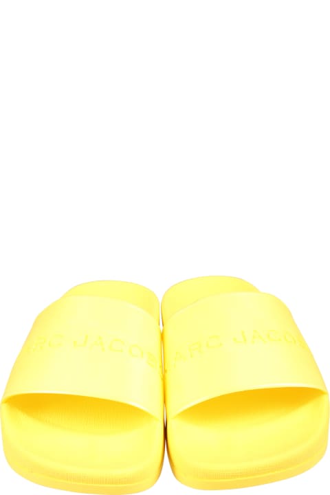 Little Marc Jacobs Kids Little Marc Jacobs Yellow Slippers For Kids With Logo
