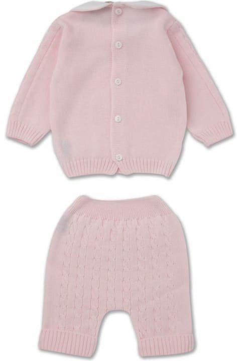 Bodysuits & Sets for Baby Girls Little Bear Pink Wool Baby Suit