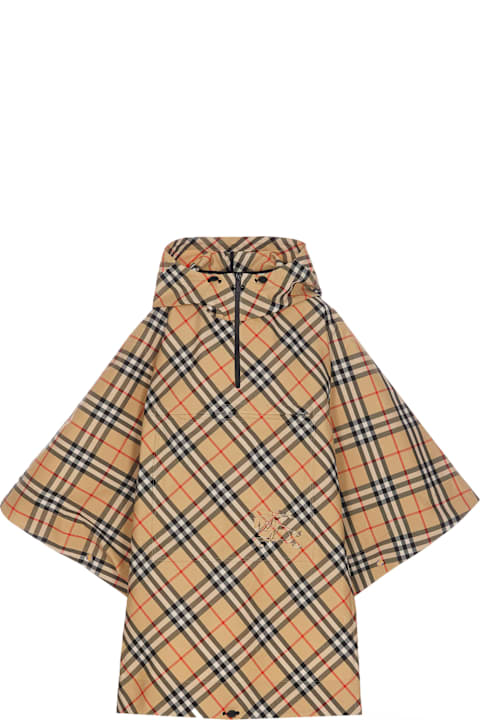 Burberry Coats & Jackets for Men Burberry Check Hooded Cape