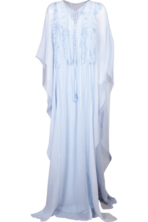 Ermanno Scervino Dresses for Women Ermanno Scervino Light Blue Organza Kaftan