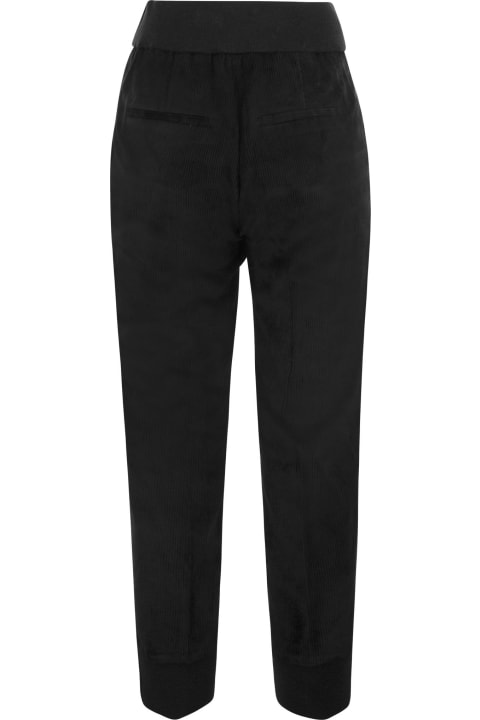 Peserico Fleeces & Tracksuits for Women Peserico Corduroy Pull-up Trousers