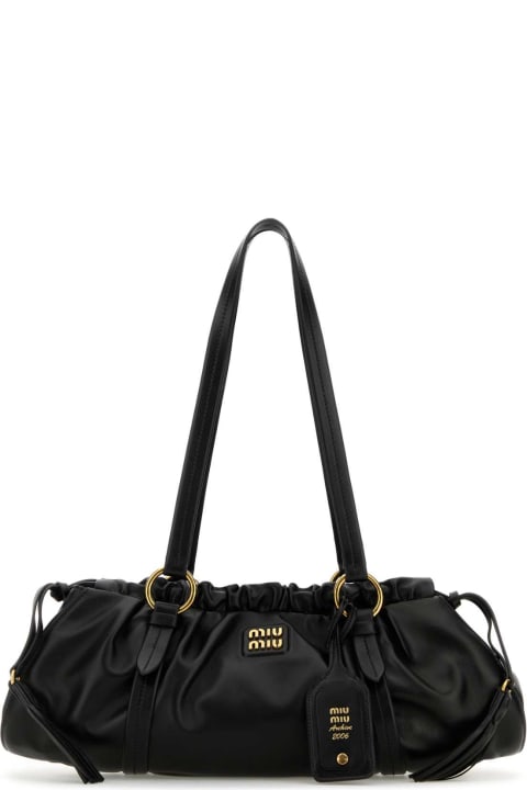 Miu Miu Bags for Women Miu Miu Black Leather Shoulder Bag