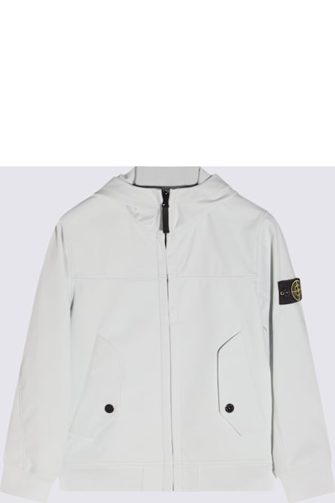 Topwear for Girls Stone Island White Casual Jacket